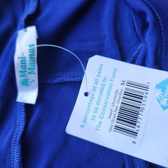 Maui Mama Women's Wide Leg Slouch Blue Pants Size Xl - Picture 4 of 4